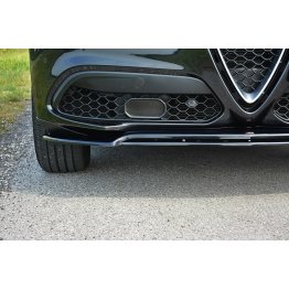 Накладка сплиттер на передний бампер Вар2 на Alfa Romeo Stelvio